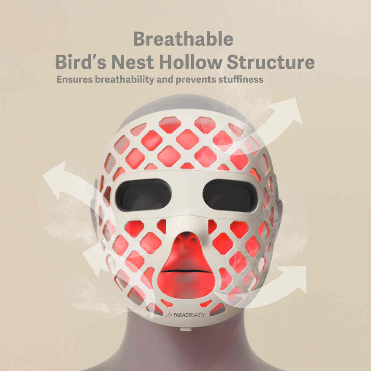 breathable led light therapy mask